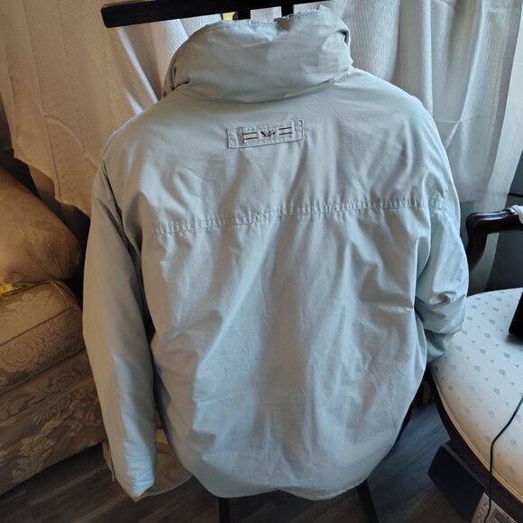 Vintage Triple FAT Goose Navy Blue Down Puffer Parka Jacket Men's Size Medium - Picture 6 of 10